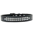 Unconditional Love Two Row Pearl Dog CollarBlack Size 18 UN784012